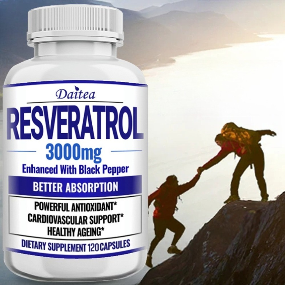 Nac N Acetyl Cysteine - Resveratrol-Nahrungsergänzungskapseln - Anti-Aging, Herz-Kreislauf- & Gelenkunterstützung,