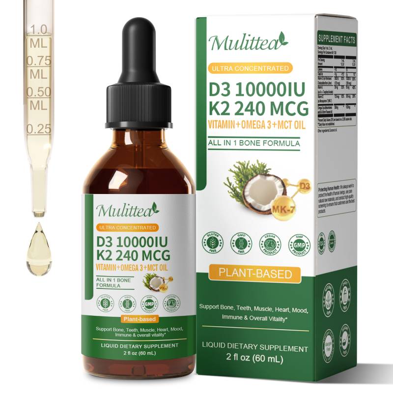 Vitamin D3 K2 Drop - Mulittea Vitamin K2+D3 60ml Tropfen mit