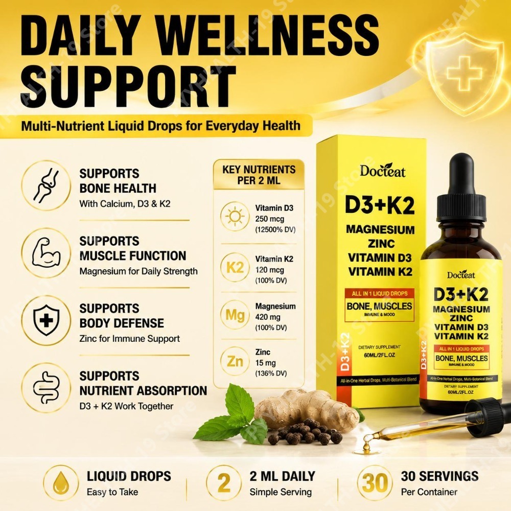 Docteat D3+K2 Flüssige Tropfen – Vitamin D3 K2 Drop Bewertung und Preis