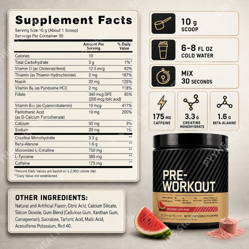 Pre-Workout-Pulver mit Kreatin – Pre Workout Supplement Bewertung und Preis