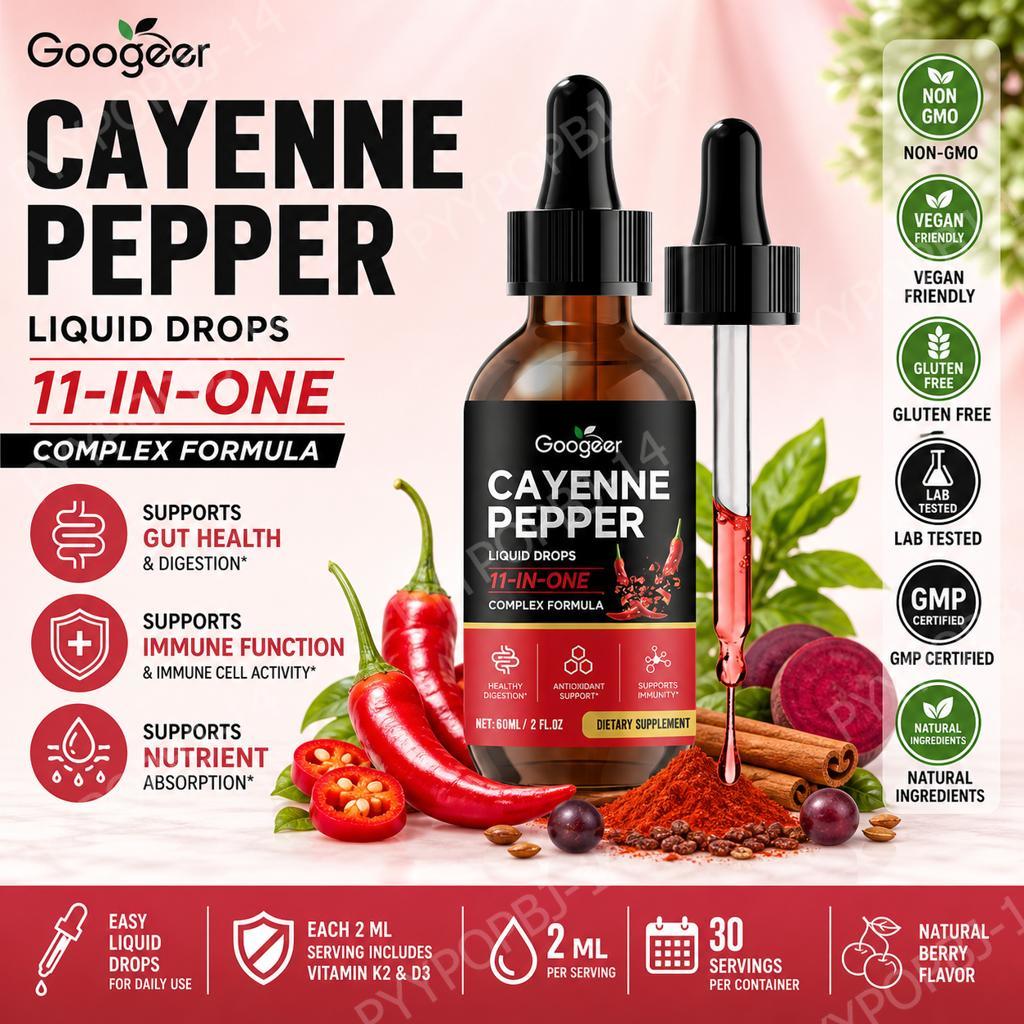 Googeer Cayenne-Pfeffer Flüssi – Vitamin D3 K2 Drop Bewertung und Preis